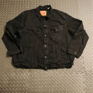 Vintage Levi's Black Denim Jean Jacket 4XL Good Condition Slightly Distressed